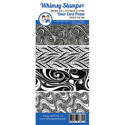 Whimsy Stamps Deb Davis Toner Card Front Pack Spezialpapiere - Wavy