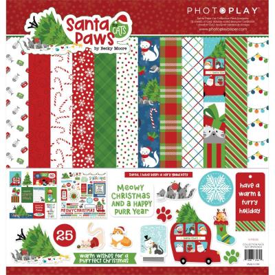 PhotoPlay Santa Paws Designpapiere - Collection Pack Cat