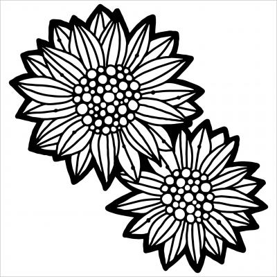 The Crafter's Workshop Stencil - Wild Sunflowers
