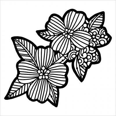 The Crafter's Workshop Stencil - Dogwood Pair