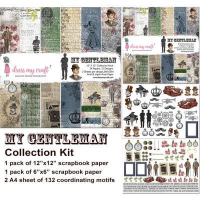 Dress My Craft My Gentleman Designpapiere - Collection Kit