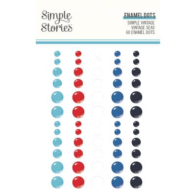 Simple Stories Vintage Seas Embellishments - Enamel Dots