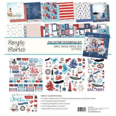 Simple Stories Vintage Seas Designpapiere - Collector's Essential Kit