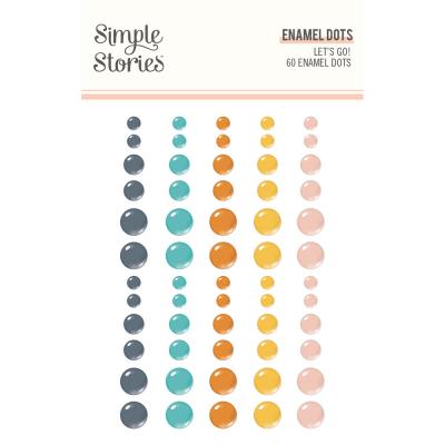 Simple Stories Let's Go! Embellishments - Enamel Dots