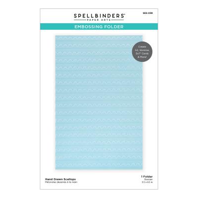 Spellbinders Embossing Folder - Hand Drawn Scallops