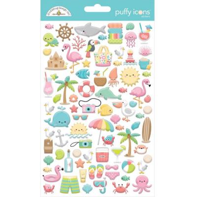 Doodlebug Seaside Summer Sticker - Puffy Stickers