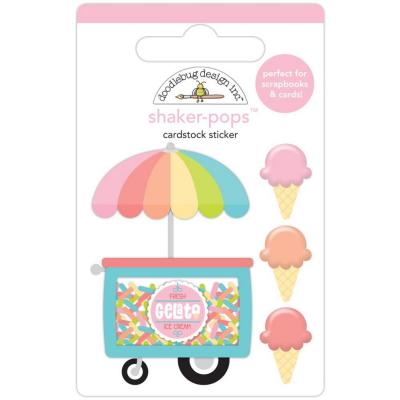 Doodlebug Seaside Summer Doodle-Pops Sticker - Gel-Lot-O' Flavors