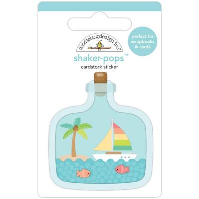 Doodlebug Seaside Summer Doodle-Pops Sticker - Beach In A Bottle