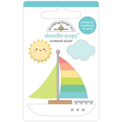 Doodlebug Seaside Summer Doodle-Pops Sticker - Sail-Ebrate Good Times