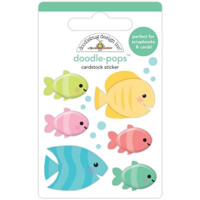 Doodlebug Seaside Summer Doodle-Pops Sticker - Tropical Fish