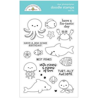 Doodlebug Seaside Summer Clear Stamps - Sea Life