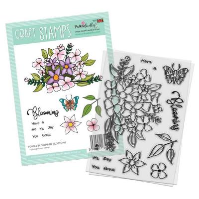 Polkadoodles Clear Stamps - Blooming Blossom Flower