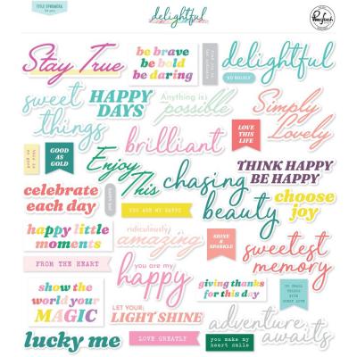 Pinkfresh Studio Delightful Sticker Die Cuts - Title Cardstock