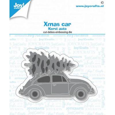 Joy!Crafts Stanzschablone - Auto mit Weihnachtsbaum seitlich