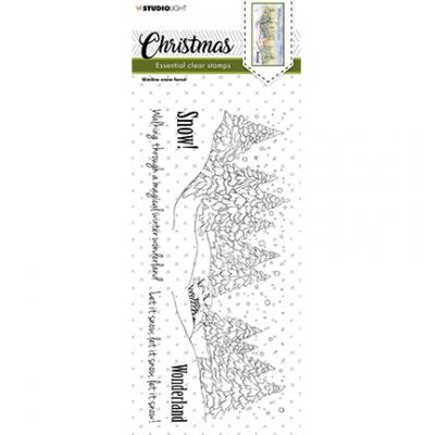 StudioLight Christmas Slimline Clear Stamps - Snow Forest