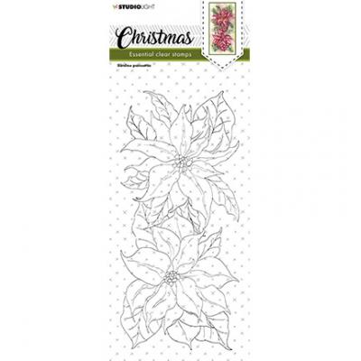 StudioLight Christmas Slimline Clear Stamp - Poinsettia