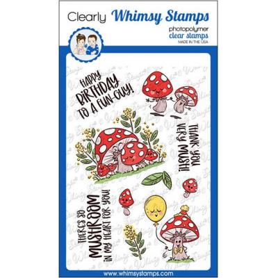 Whimsy Stamps  Krista Heij-Barber Clear Stamps - Mushroom In My Heart