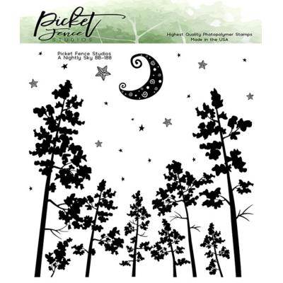 Picket Fence Studios Clear Stamp - A Nightly Sky