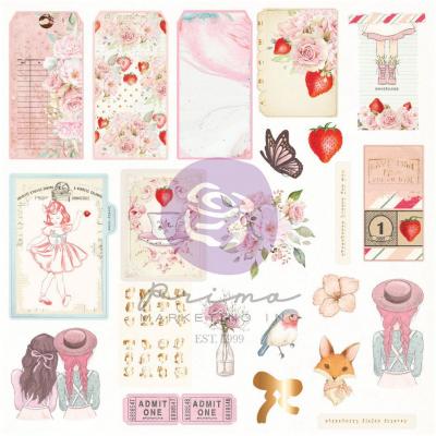 Prima Marketing Strawberry Milkshake Die Cuts - Ephemera