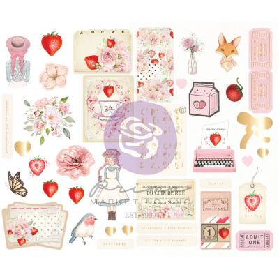 Prima Marketing Strawberry Milkshake Sticker - Chipboard Stickers