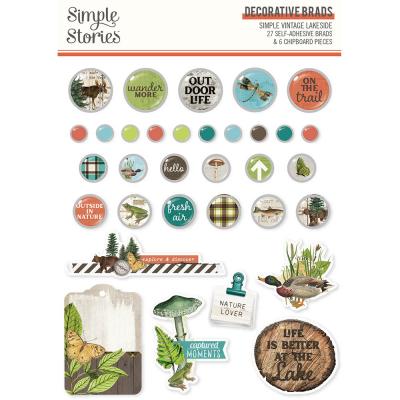 Simple Stories Lakeside Embellishments - Decorative Brads