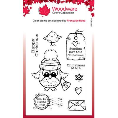 Creative Expressions Woodware Clear Stamps - Owl Christmas Mail