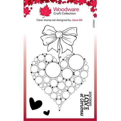 Creative Expressions Woodware Craft Collection Clear Stamps - Big Bubble Bauble - Heart