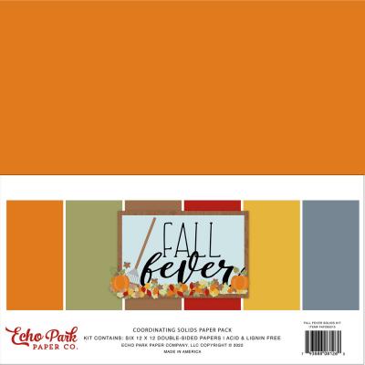 Echo Park Fall Fever Cardstock - Solids Kit