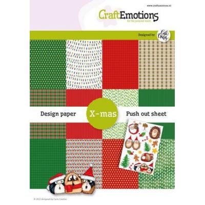CraftEmotions Design Designpapier - Hedgy & Guinea Pig