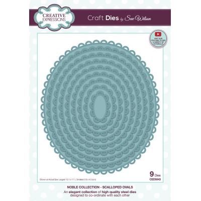 Creative Expressions Sue Wilson Craft Die Noble Collection Craft Dies - Scalloped Ovals