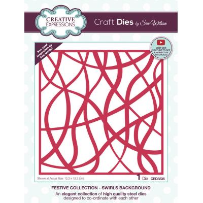 Creative Expressions Sue Wilson Craft Collection Craft Die - Swirls Background