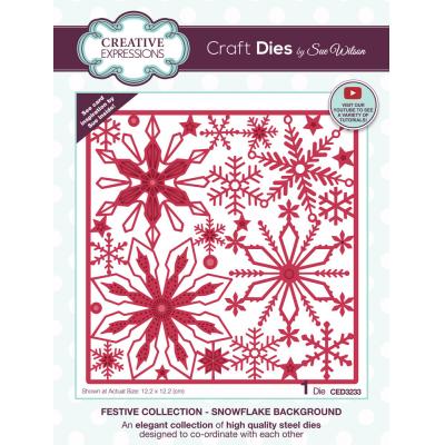 Creative Expressions Sue Wilson Craft Collection Craft Die - Snowflake Background