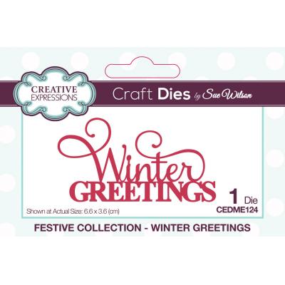 Creative Expressions Sue Wilson Craft Collection Craft Die - Winter Greetings