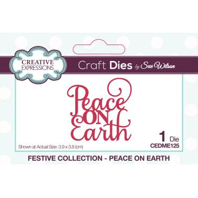Creative Expressions Sue Wilson Craft Collection Craft Die - Peace On Earth