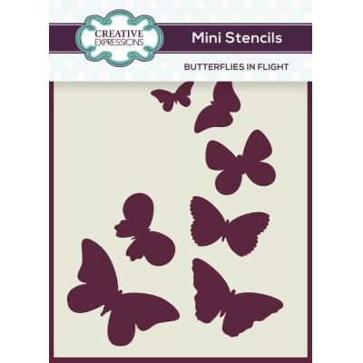Creative Expressions Mini Stencils - Butterflies In Flight