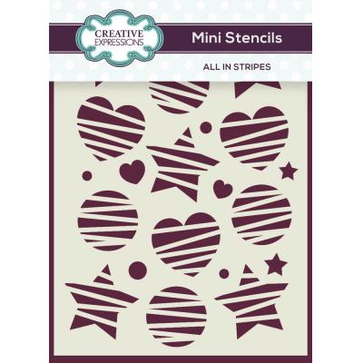 Creative Expressions Mini Stencils - All In Stripes