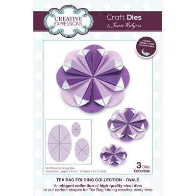 Creative Expressions Jamie Rodgers Craft Die - Tea Bag Folding Ovals