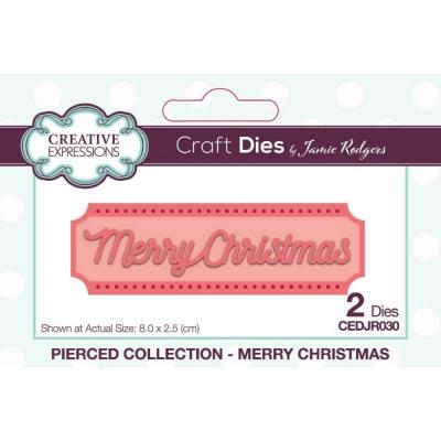 Creative Expressions Jamie Rodgers Pierced Craft Die - Merry Christmas