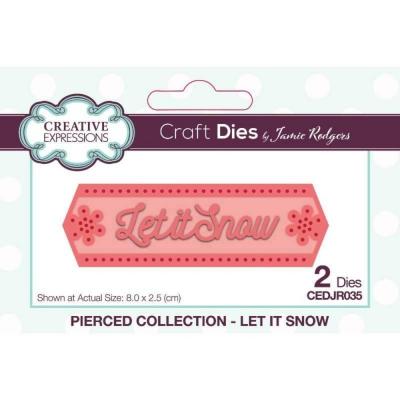 Creative Expressions Jamie Rodgers Pierced Craft Die -  Let It Snow