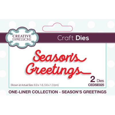 Creative Expressions One-liner Collection Craft Dies - Seasons Greetings