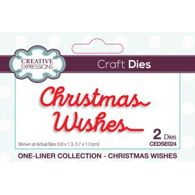 Creative Expressions One-liner Collection Craft Dies - Christmas Wishes