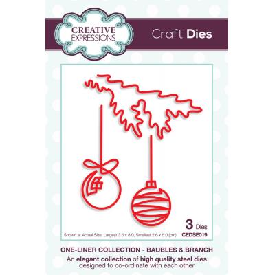 Creative Expressions One-liner Collection Craft Dies -  Baubles & Branch