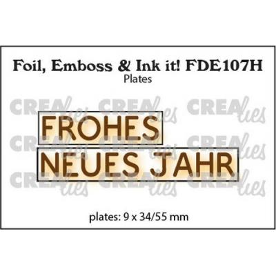 Crealies Foil, Emboss & Ink it! Hotfoil Stamps - Frohes Neues Jahr