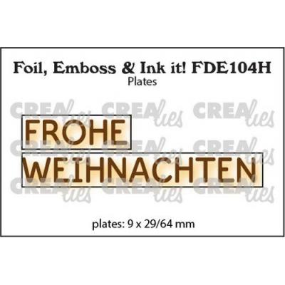 Crealies Foil, Emboss & Ink it! Hotfoil Stamps - Frohe Weihnachten