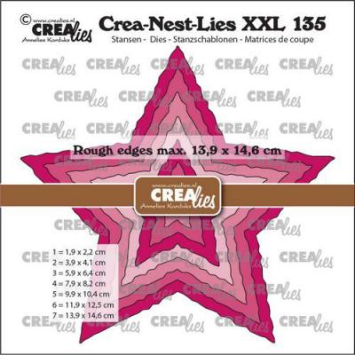 Crealies Crea-nest-dies XXL 135 Stanzschablonen - Sterne mit offenem Rand