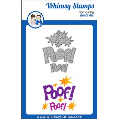 Whimsy Stamps Denise Lynn and Deb Davis Die Set - Poof! Word
