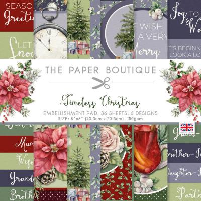 The Paper Boutique Timeless Christmas Designpapiere - Embellishment Pad