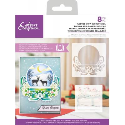 Crafter's Companion Celebrate The Season Stencils - Yuletide Snow Globe