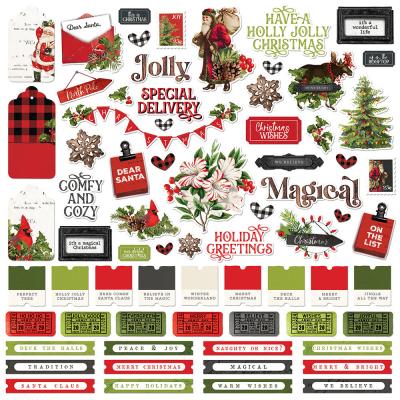 Simple Stories Simple Vintage Christmas Lodge Sticker - Cardstock Stickers