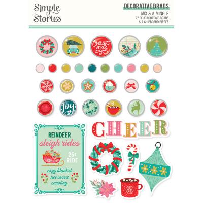 Simple Stories Mix & A-Mingle Embellishments  - Decorative Brads